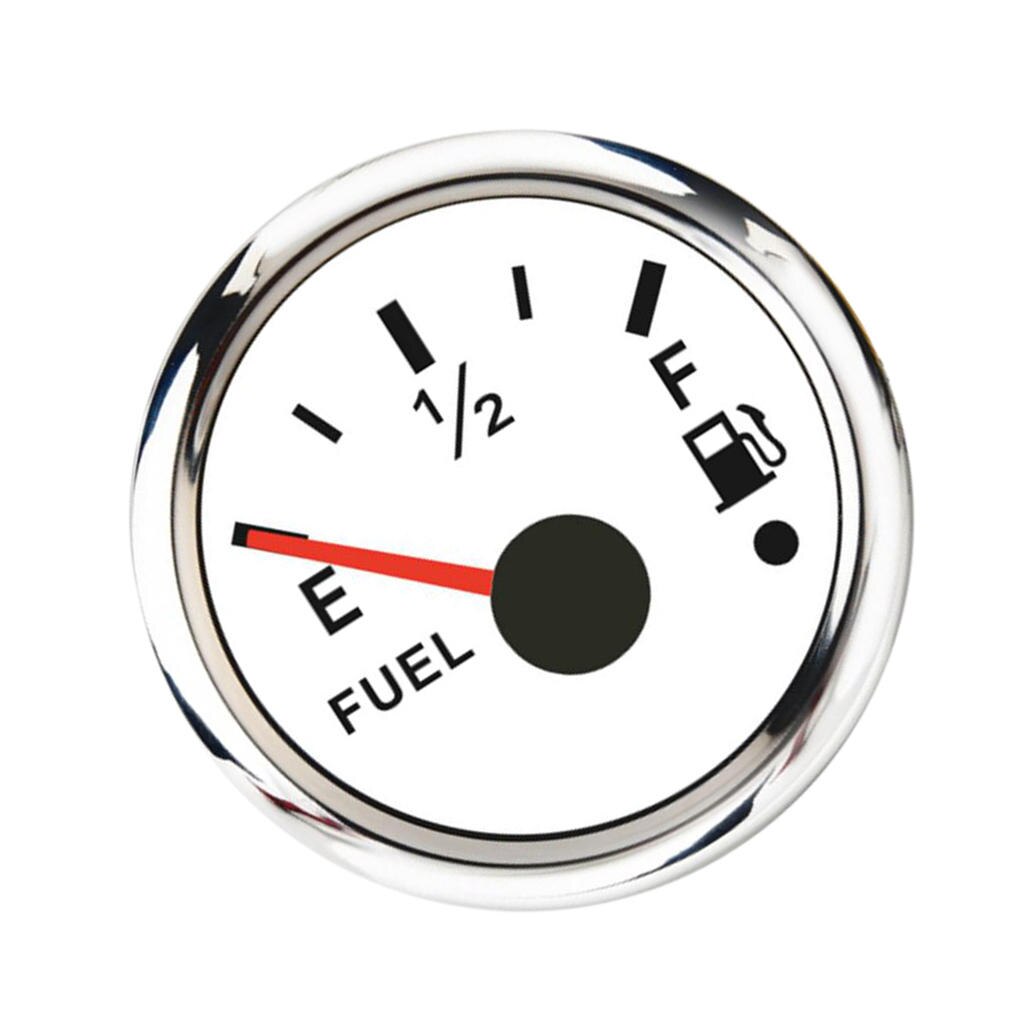Jauge de niveau de carburant pour bateau, 52mm 2 &quot;, étanche, 9-32V 0-190Ω, blanc