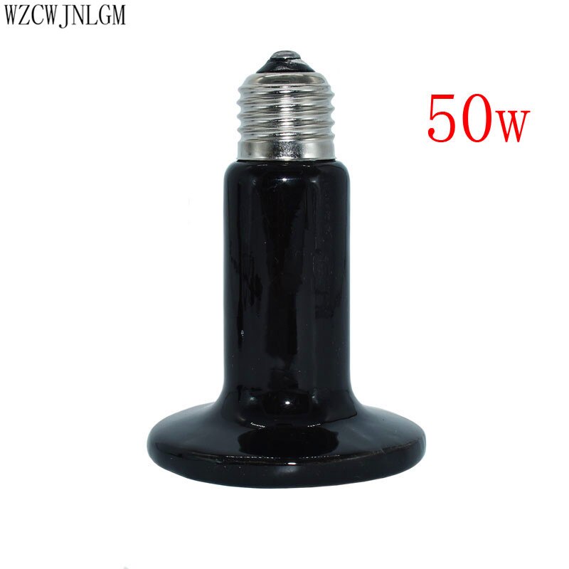 1 Uds lámpara de calefacción de cerámica pollito tortuga lagarto araña mascota lámpara de calor erizo calentador de reptiles 25 W-200 W suministros para aves de corral: 50w