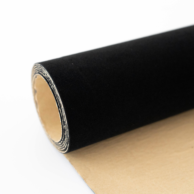 Rollo de forro Flocado de tela de terciopelo autoadhesivo de Color negro, 30cm/45cm de ancho para manualidades de joyería, calcomanías, diamantes de imitación, fabricación de plantillas
