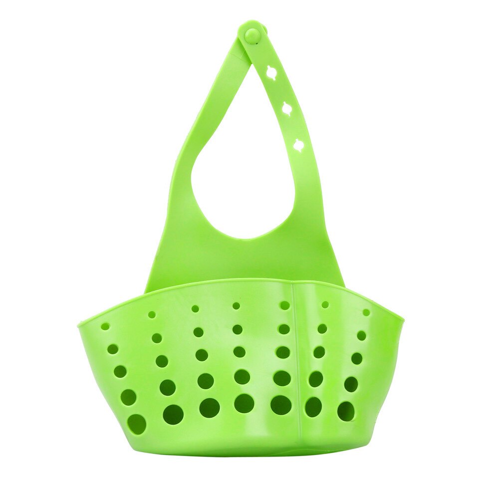 Portable Home Kitchen Hanging Drain Bag Basket Bath Storage Tool Sink Holder Escorredor Louca Soap Holder Bathroom: green