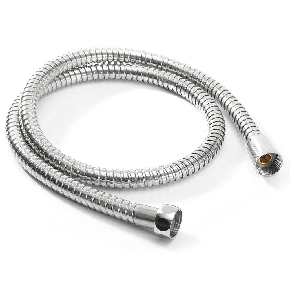Bruser slange rør fittings bruser holder vandrør til bad brusehoved i rustfrit stål badeværelsestilbehør: 1.5m