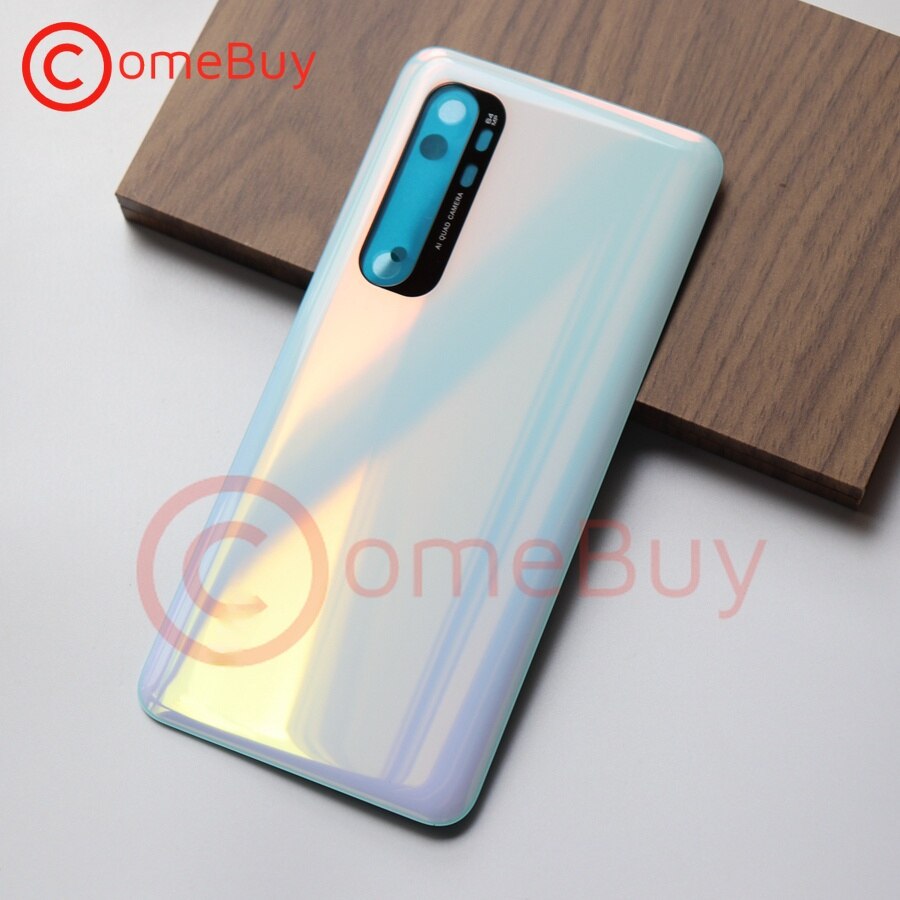 Back Cover For Xiaomi Mi Note 10 Lite Battery Cover Back Glass Door Rear Housing Door Case For Xiaomi Note10 Lite Replacement: White No Lens