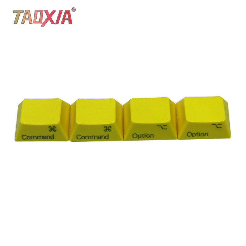 Novo para mac adicionado comando chave tampa opção teclado fábrica altura atalho pbt chaves para a frente-gravura lado-gravura tampa de teclado: yellow  CK