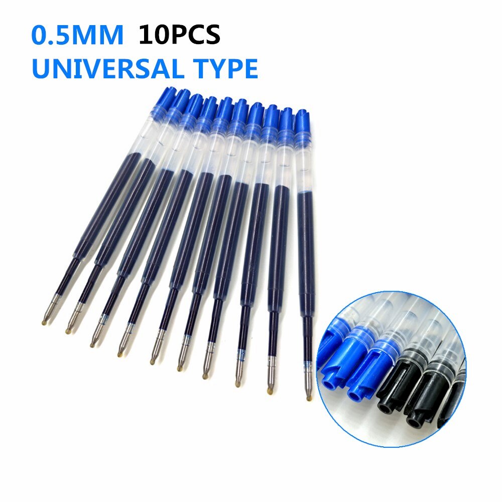 G2 red blue black water based signature refill 0.5mm rotating metal pen to replace carbon refill and press the neutral core