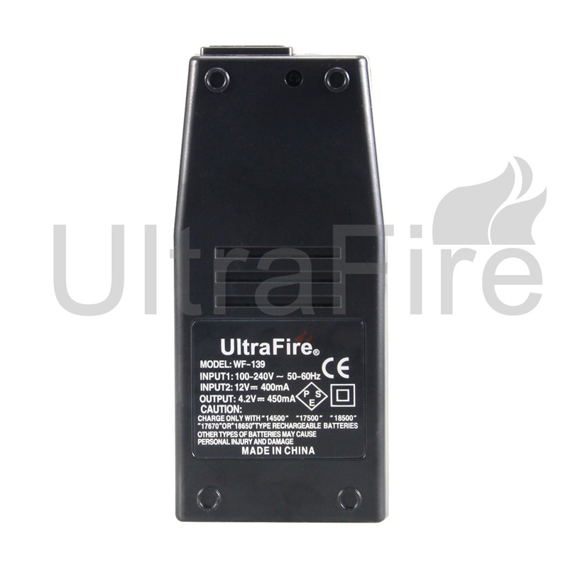 Ultrafire WF-139-cargador de batería de litio multiusos, enchufe de EE. UU./UE, cargador de baterías 18650/14500/17500/18500/17670