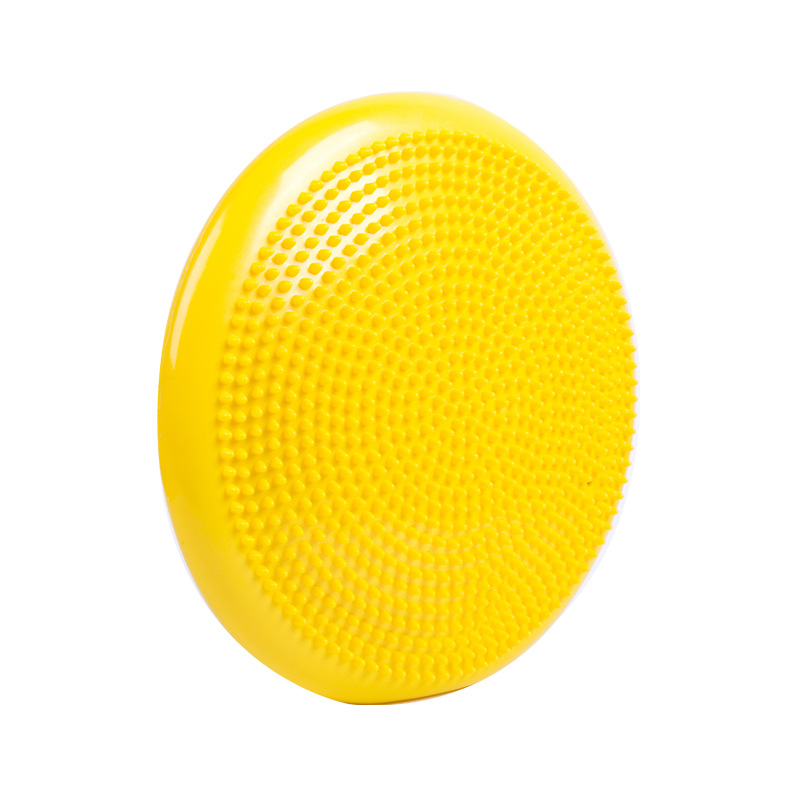 33 cm PVC Balans Yoga Disc Wobble Stabiliteit Balans Kussen Mat Opblaasbare Voet Massage Mat Bal Fitness Oefening Training bal: YELLOW