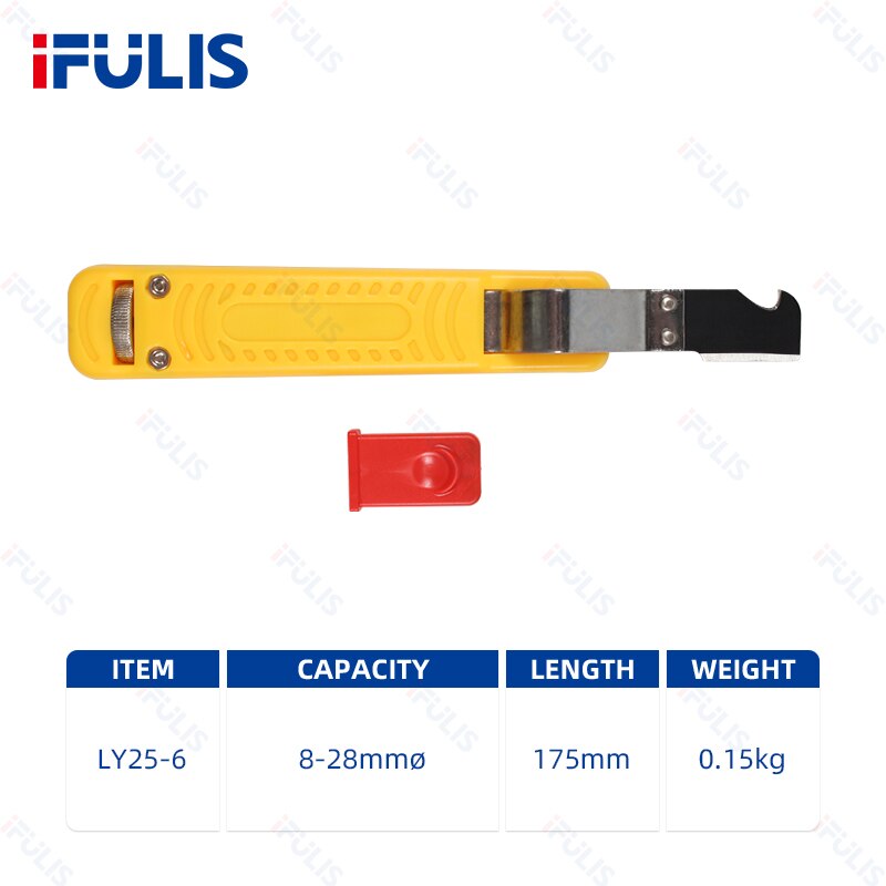 Adjustable Insulation round wire Stripper Rubber Handle Cable Stripper Stripping Wires And Removing Insulation Layer Strip: LY25-6