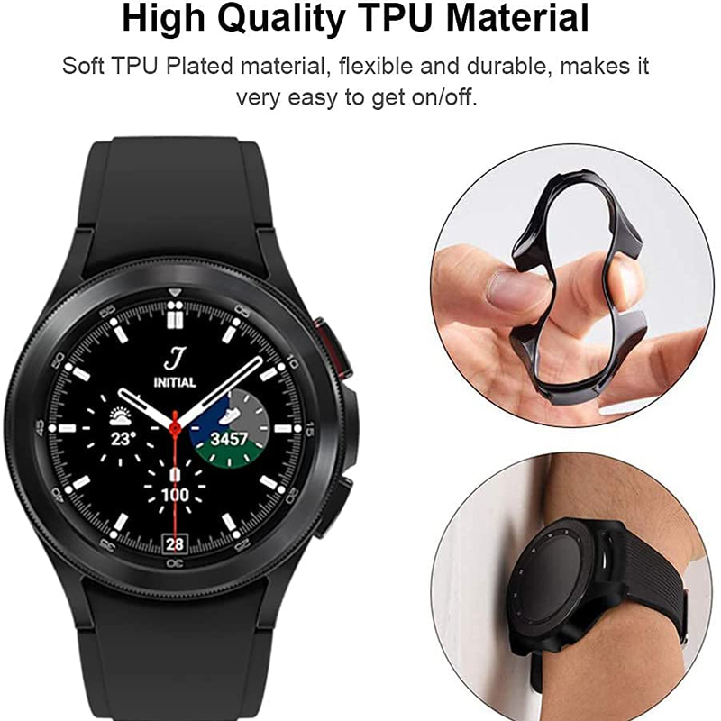 Coque de protection en silicone Tpu pour Samsung Galaxy Watch 4, 4,46mm 42mm, étui classique pour montre intelligente