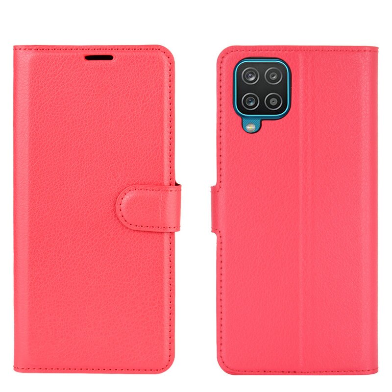 Flip Leather Cover for Samsung Galaxy A12 SM-A125F SM-A125M Wallet Phone Case with Stand