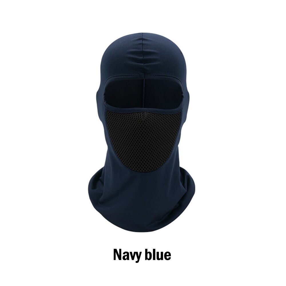 Motorcycle Mask Motorcycle Sun protection and dustproof headgear riding hat hood windproof outdoor riding hood mask dust mask: YS-E-04 Navy Blue