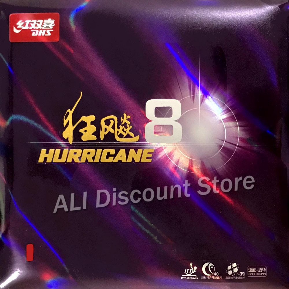 DHS Hurricane8 Hurricane 8 Pips-In Table Tennis PingPong Rubber With Sponge