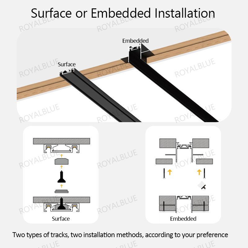 Smart Tuya Zigbee Ultra Dunne Magnetische Track Licht Flexibele DC48V Systeem Zwart Wit Slanke Plafond Ingebed Opbouw Thuis