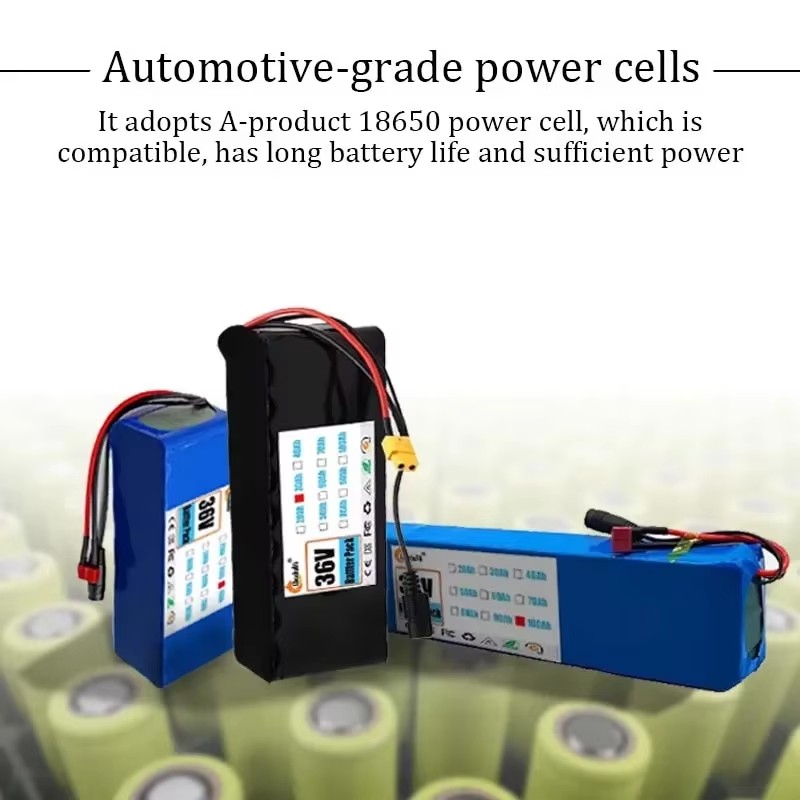 36V 10S3P 30Ah 1000W Lithium Battery Pack with BMS, High-Capacity 18650 Rechargeable Battery for E-Bike/Scooter/Electric Vehicle