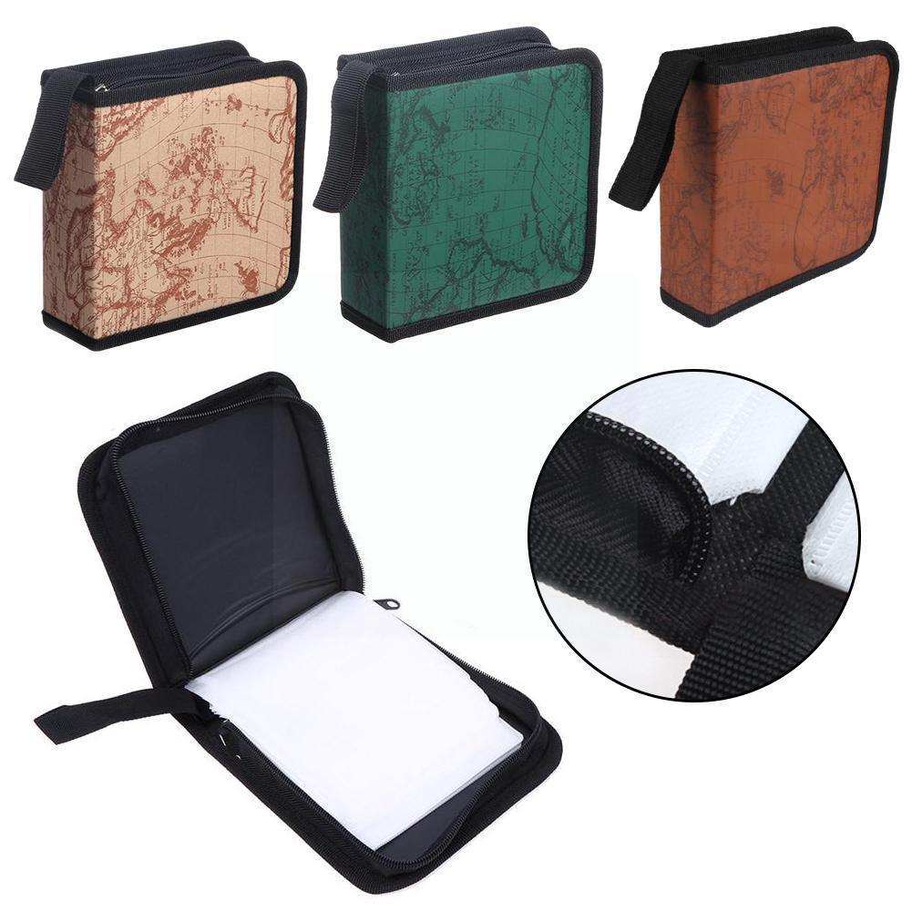 World Map Cd Vcd Dvd 40 Discs Opbergdoos Houder Pakket Opslag Streep Album Auto Thuis Kaart Case Cover Tas beschermende Organi B5R1