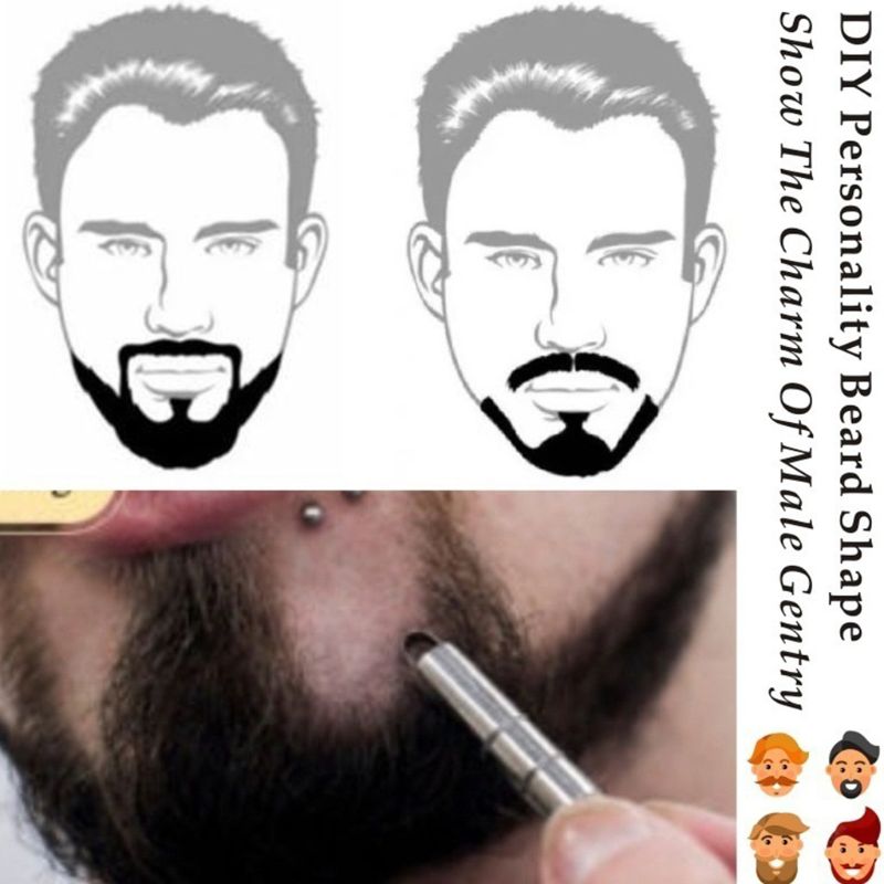 Hair Tattoo Trim Styling Engraving Pen Face Eyebrow Shaping Scissors Device Multifunctional Beards Razor Hairdressing Tool