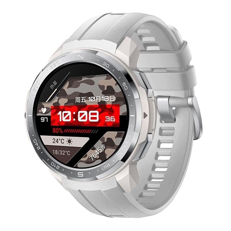 Sport Silicone Strap for huawei Honor GS Pro Replacement Watch Accessories: GY( only Watchband)