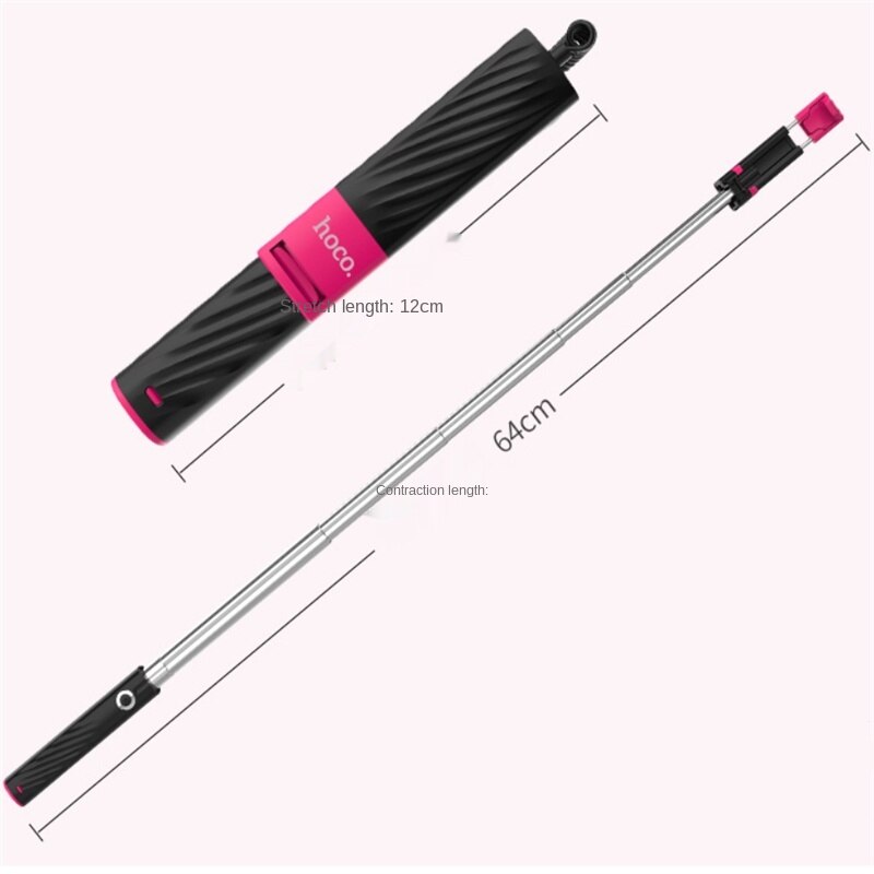 Wired Selfie Stick - 64cm Extended - 19cm Folded - Aluminum - for Smartphones & Cameras