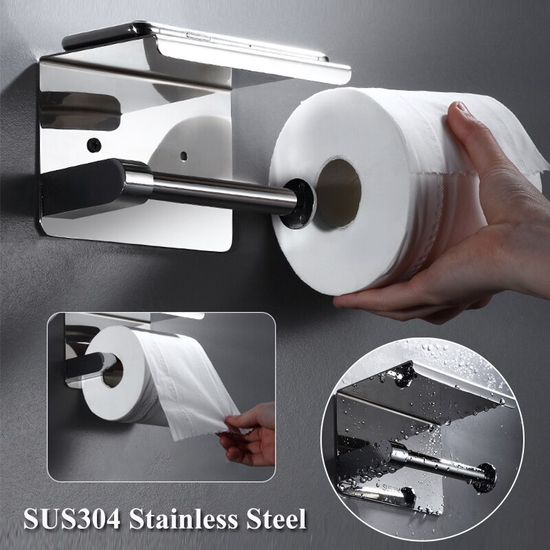 Free-punch – porte-rouleau de papier toilette en acier inoxydable 304, porte-serviettes, Anti-rouille, étagère distributrice étanche