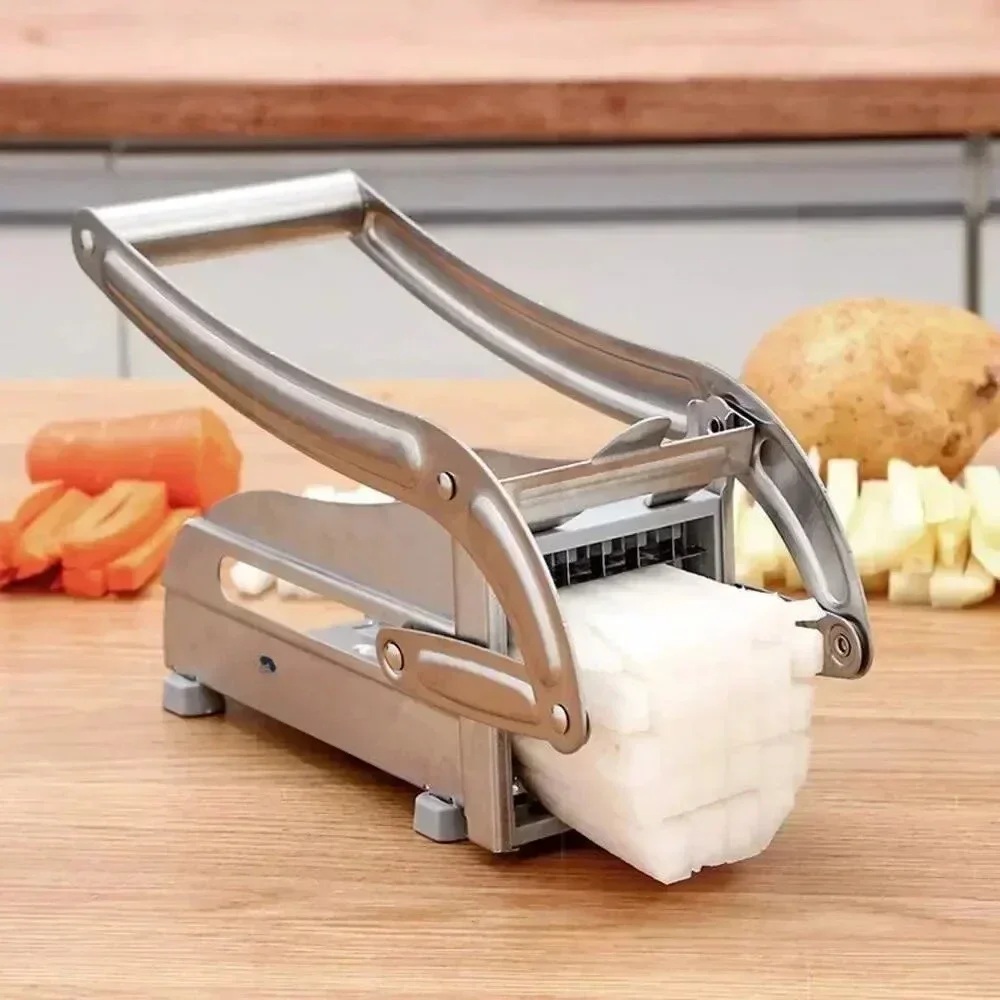 Macchina per tagliare patate Utensile multifunzione per tagliare verzura manuale in acciaio inossidabile Taglia patate Cetrioli Frutta e verdura