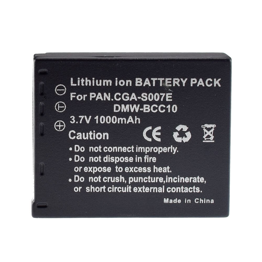 2 Batterij Voor Panasonic Lumix Tz DMC-TZ3 TZ5 TZ4 CGA-S007 S007E S007A/1B