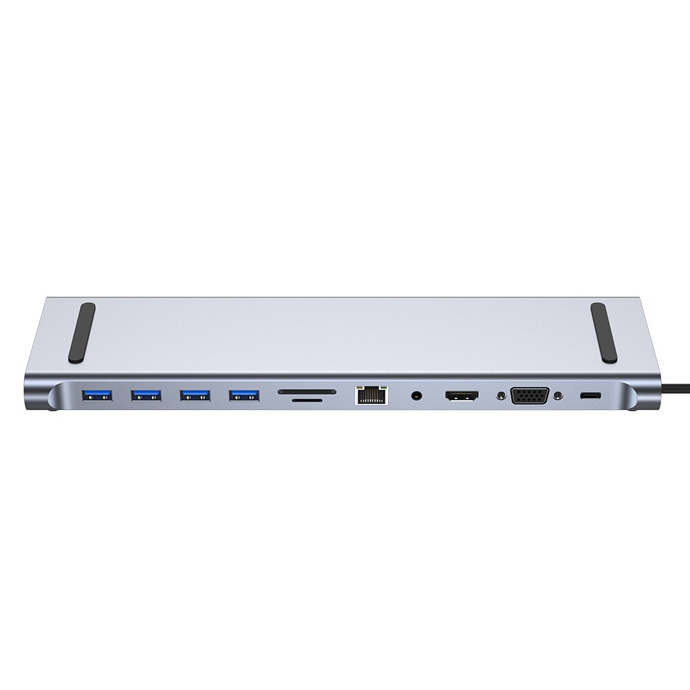 Multi-funktion 11 in 1 Docking Bahnhof Typ C Adapter USB C Hub Zu USB 3,0 TF Karte HDMI-kompatibel Ethernet Adapter Laptop Hub