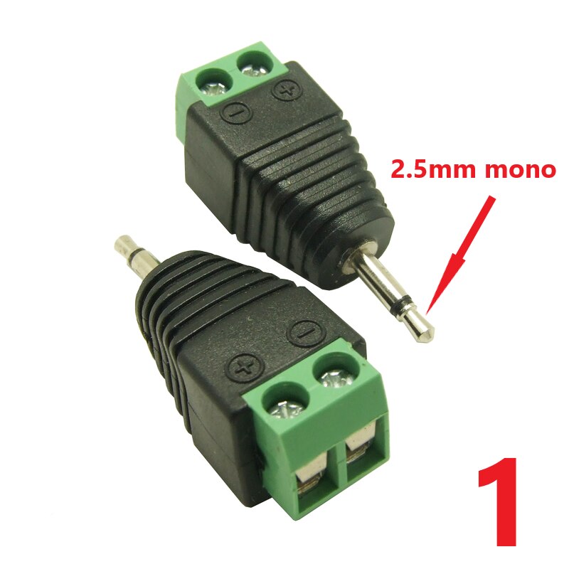 2.5mm 3.5mm 6.35mm 3/32 " 1/8 " 1/4 " jack stereo hane hona video av balun skruv 2 poler 3 poler 4 poler terminal kontakt kontakt