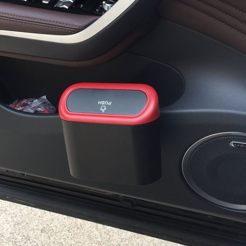 Car Trash Bin Garbage Dust Case Box Auto Storage Case Garbage Dust Case Box trash can Black Red Yellow Brown Blue Car Trash can