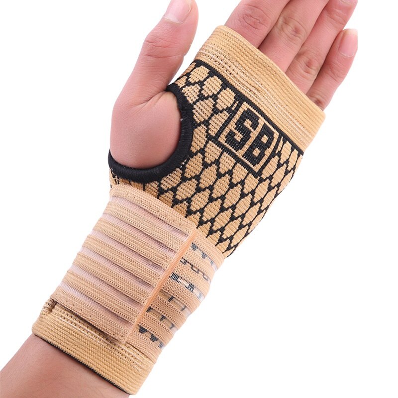 Mannen Vrouwen Fitness Gym Pols Guard Artritis Brace Mouwen Ondersteuning Handschoen Ademend Elastische Palm Hand Pols Ondersteunt Protector 1Pc: Licht Geel