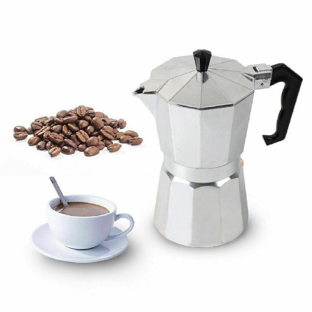 50/100/150/300/450/600ml Mocha Coffee Maker Portable Pot Aluminum Durable Mocha Office Percolator Maker Home Espresso H5I9