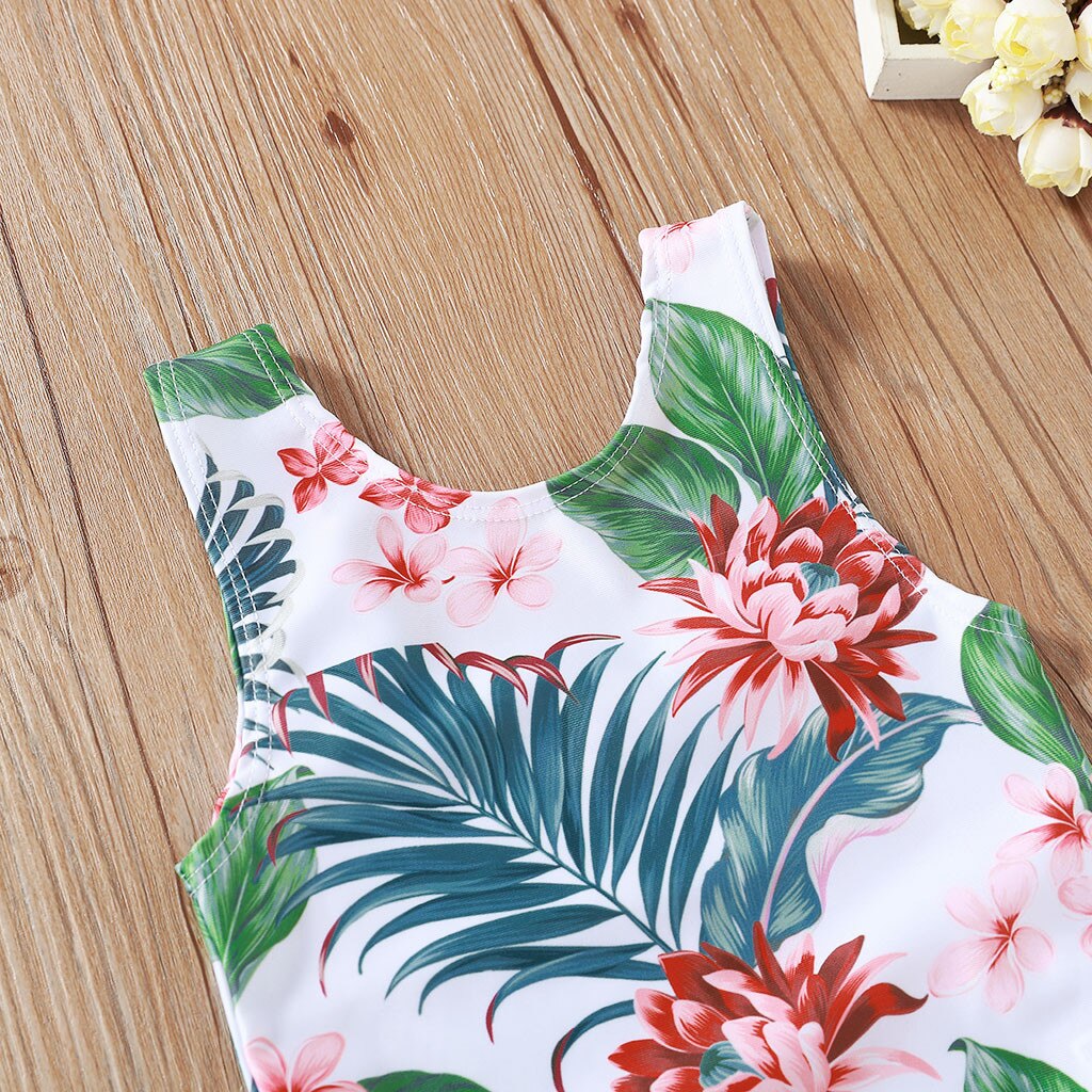 Toddler Kids Baby Girls One Piece Swimsuit Bikini Flower Swimwear Bathing Suit Children Summer Beachwear for 0-2 Years Old Girl
