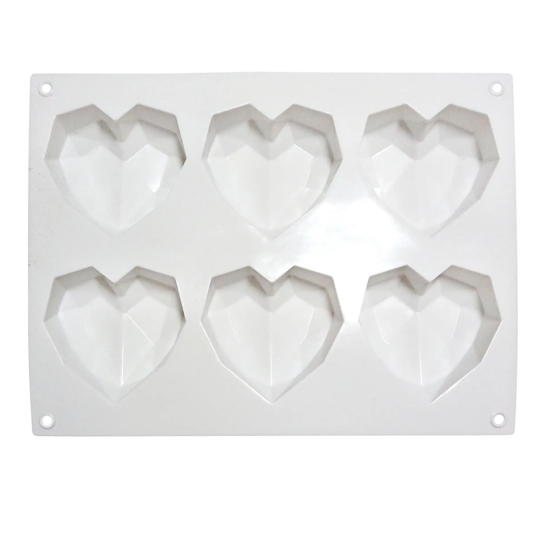 3D Geometric Cake Mold Heart Shaped Silicone Cake Mold With Mini Hammer Silicone Mousse/Chocolate Cakes Mould For Birthday: green