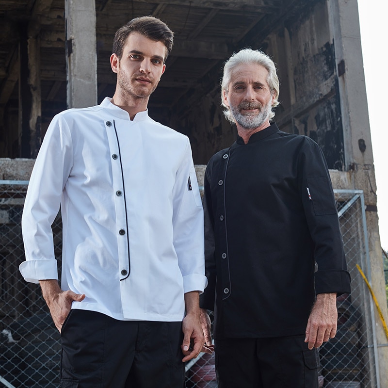 spring and autumn food service washable cook clothes comfortable restaurant kitchen long sleeve French chef uniform