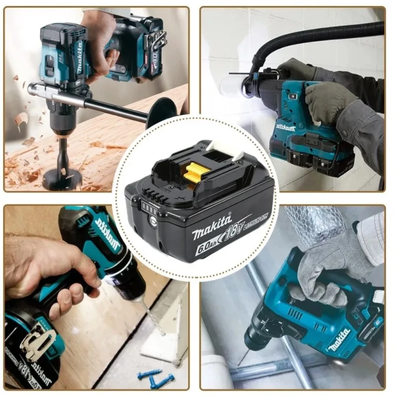 Batería Original Makita de 18V para batería de 6Ah BL1860 BL1850B BL1850 BL1840 BL1830B batería de litio de repuesto Makita
