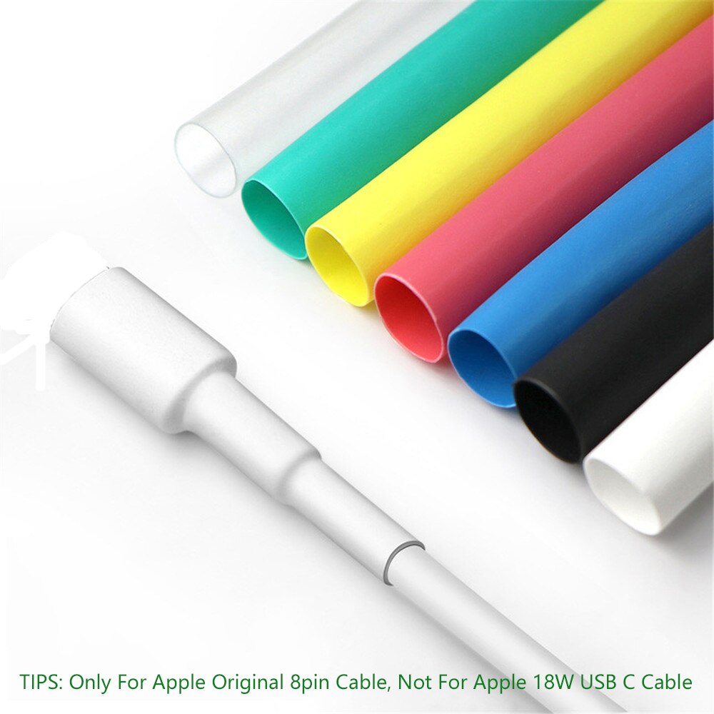 12Pcs Universal USB Cable Protector Heat Shrink Tube Saver Colorful Wire Organizer Charger Cable USB Cord Sleeve Repair Tools