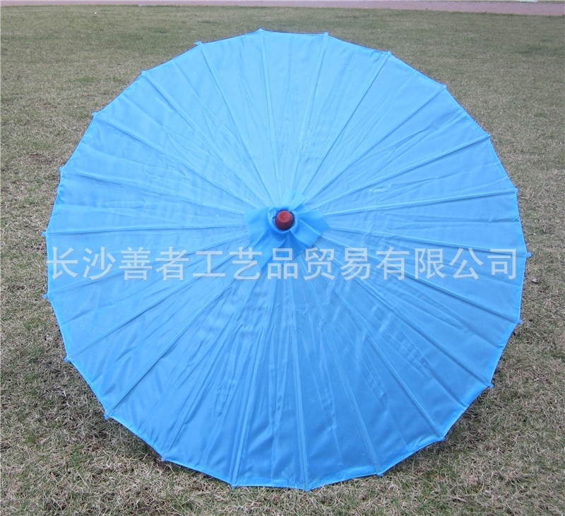 Chinese colored fabric umbrella, white pink parasols, China traditional dance color parasol, Japanese silk props