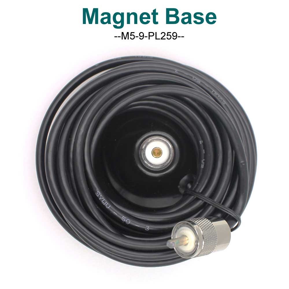 M5-PL259 durchmesser 9CM Magnet 5M Zubringer kabel PL259 Magnet montieren Auto antenne Basis für TH-9800 BJ-218 BJ-318 KT-8900D Auto Radio