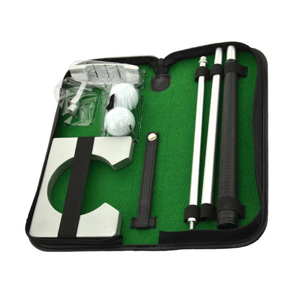 Portable Golf Putter Putting Trainer Set Indoor Training Equipment Golfs Ball Holder Training Aids Tool With Carry Case