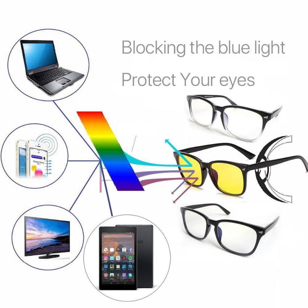 Gaming briller blåt lys blokerende computer smart telefon briller kontor gaming blåt lys beskyttelsesbriller anti uv blokerende briller