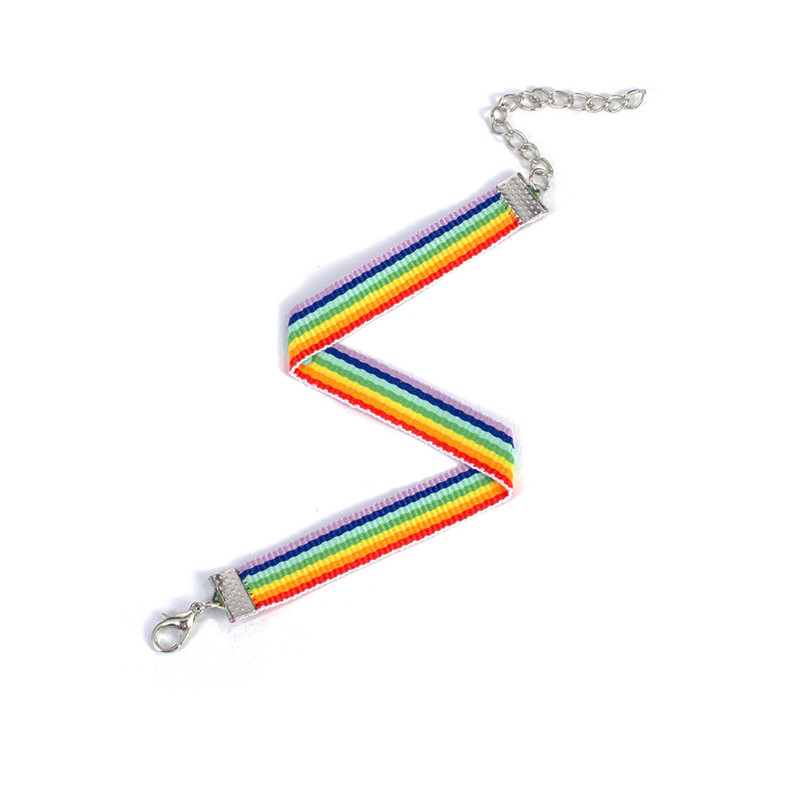 Newbuy arco-íris cor pulseira para mulheres 2019 venda quente gay jóias acessórios diários atacado