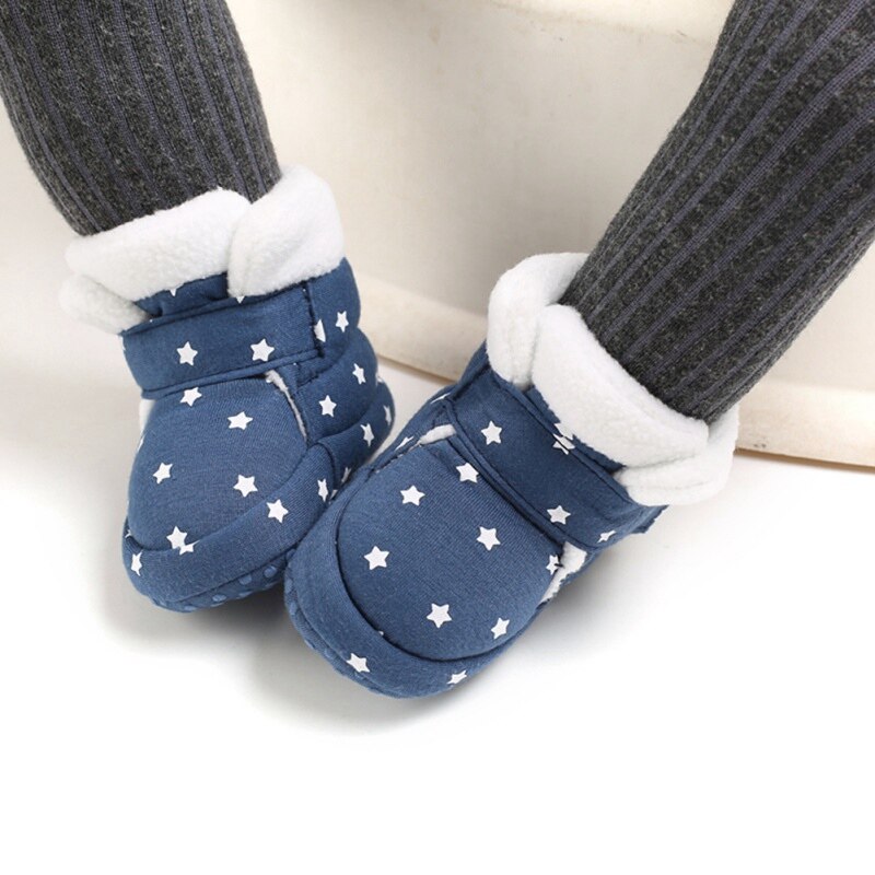 Baby Mädchen Erste Wanderer Stern Weiche Sohle Winter Bootie Schuhe Winter warm Stiefel Schuhe 0-18M