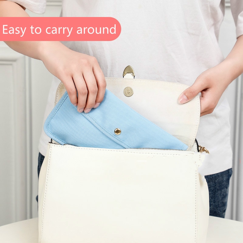 Mascarilla Portátil Bolsa de almacenamiento con hebilla bolsa de maquillaje portátil, para cosméticos, bolsa para viajes bolsa de tela de poliéster 23x13,5 cm funda para máscara