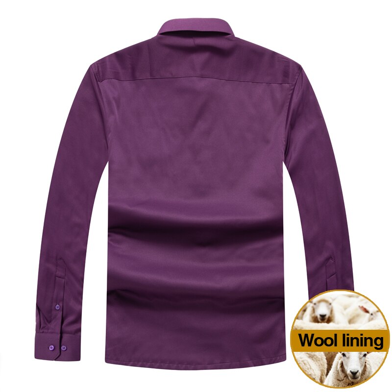Winter grote maten wollen voering warm overhemd heren zakelijk casual dik warm overhemd met lange mouwen heren merkkleding plus maten 5xl 6xl 7xl