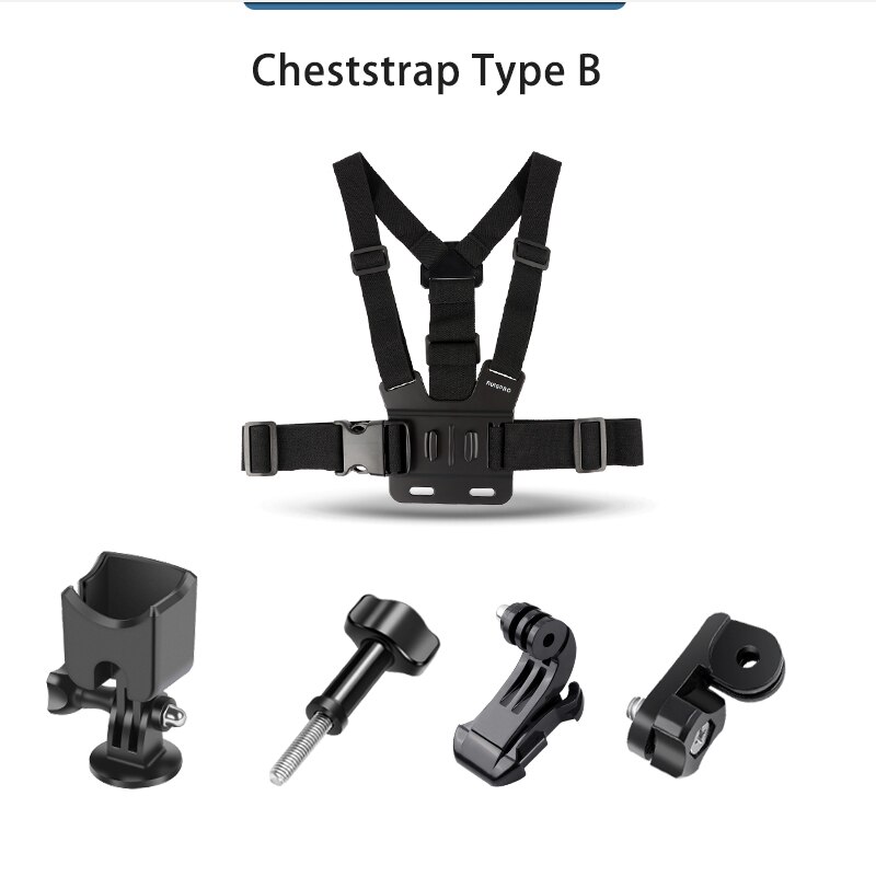 Chest Mount Harness Chesty head Strap backpack bag clip clamp for DJI OSMO Pocket 1 2 Cameras With Adapter Holder Case Accessory: chest set 2