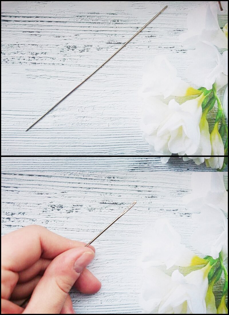 LMDZ 20Pcs 175mm Big Size Large Long Steel Needle Big Holes Sewing Needle Home Hand Sewing Tools With Needle Bottle