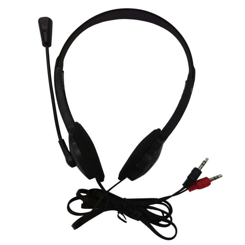 3.5Mm Stereo Headset Oortelefoon Hoofdtelefoon Met Microfoon Voor Laptop: Default Title