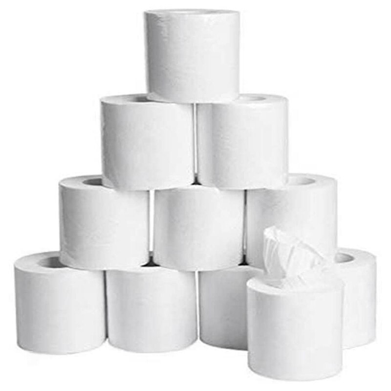 20 rolos de papel higiénico branco macio, papel dos rolos da família, 4-camadas de tecido higiénico, toalha de papel suave do tecido do banho: Default Title
