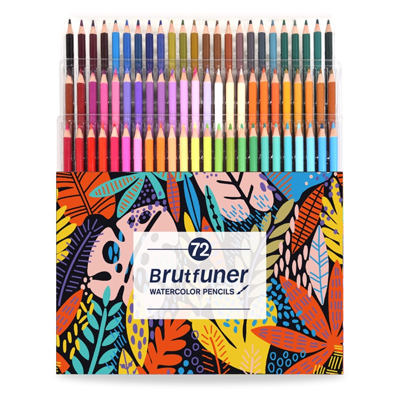 Akvarelblyanter olieagtige farvede blyanter sæt til kunststuderende fagfolk 48/72/120/150/160/180 farver: 72 akvarelblyanter