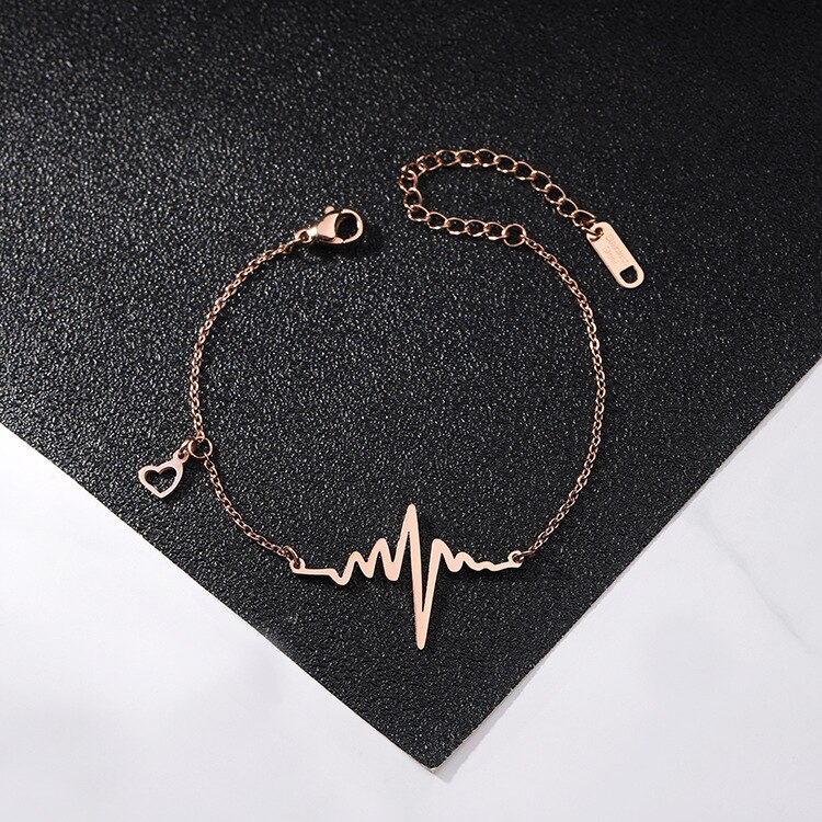 JIOROMY-cheville en titane et acier ondulé, bijou pour la jambe d'été Bracelets pour femme, cœur creux, , chaîne
