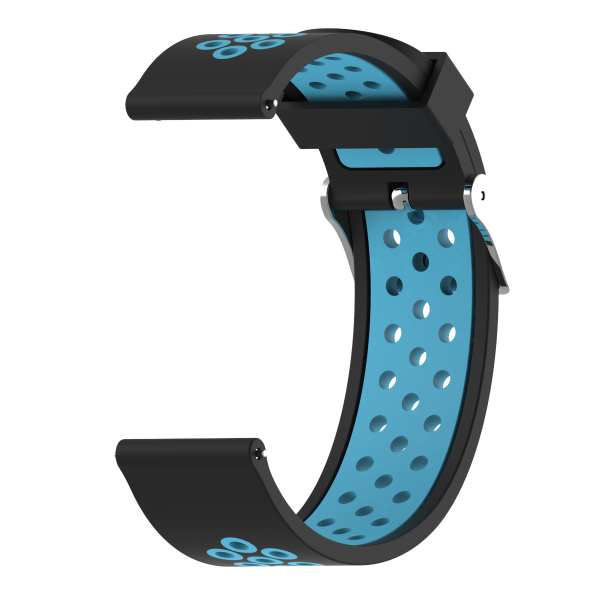 22mm Replacement Sport Silicone Watch Strap for Xiaomi Huami Amazfit Stratos 3 2/2s band bracelet wrist band watch accessories: Black blue