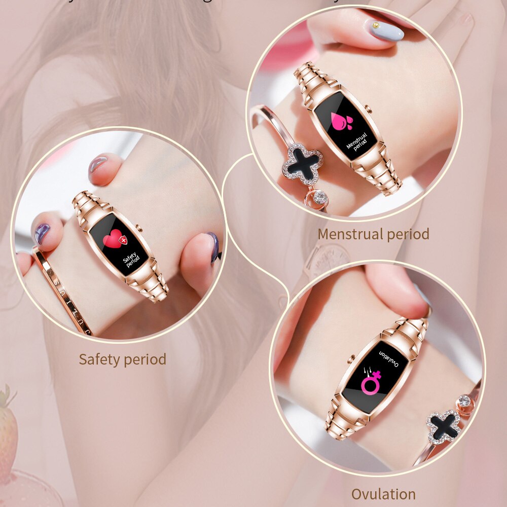 696 H8 Pro Women Bracelet Woman Bangles Gold Bracelets Blood Pressure Watch Fitness Activity Tracker H8 Bracelet Band H1
